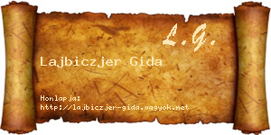 Lajbiczjer Gida névjegykártya